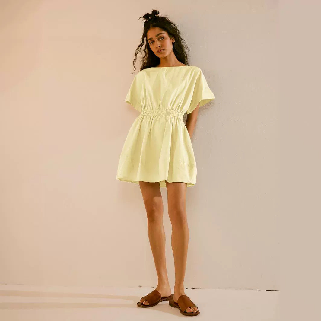 Summer Elastic Waist Short Vacation Dresses