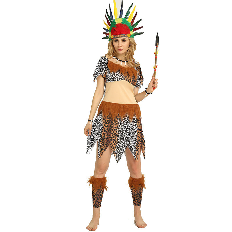 Halloween Native American Costume Set – Indigenous Warrior Outfit for Men & Women