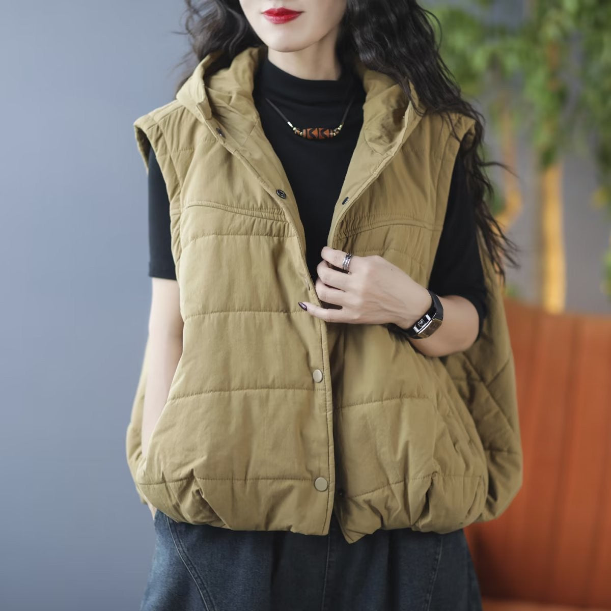 Casual Winter Sleeveless Cotton Vest