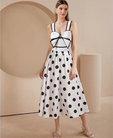 Butterfly Knot Round Skirt One-Piece Swimsuit