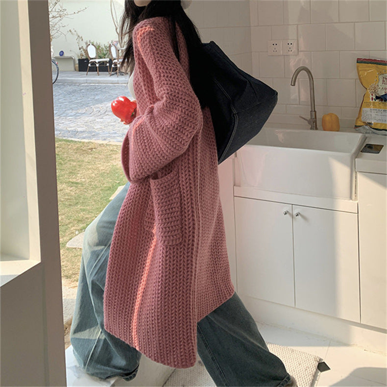 Casual Loose Knitted Long Cardigan Coats