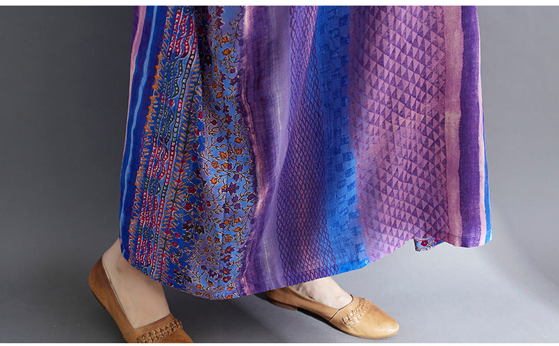 Purple Summer Women Long Loose Dresses-Dresses-Purple-One Size-Free Shipping at meselling99