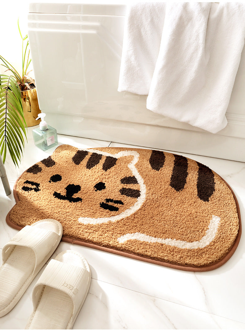 Cat-Shaped Bath Mat - Super Absorbent, Quick-Dry