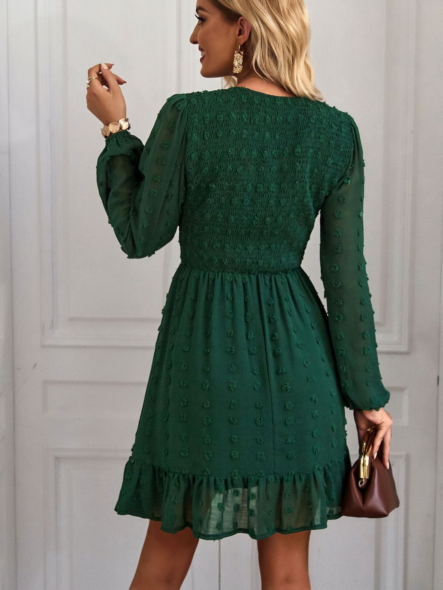 Casual  Long Sleeves Short Daily Dresses