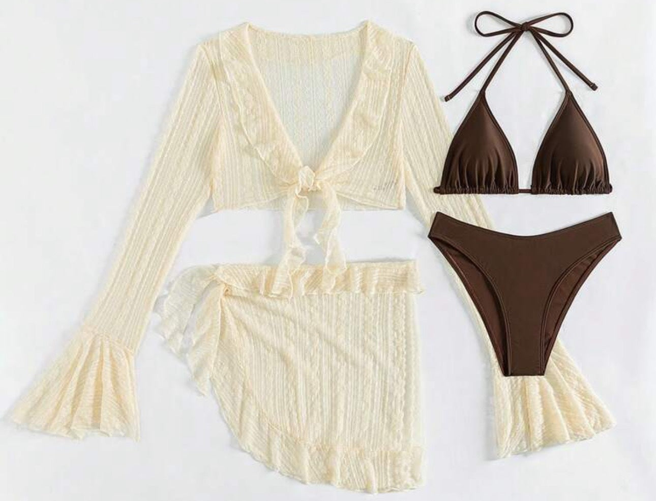 Summer Long Sleeves Cover Ups & Bikinis