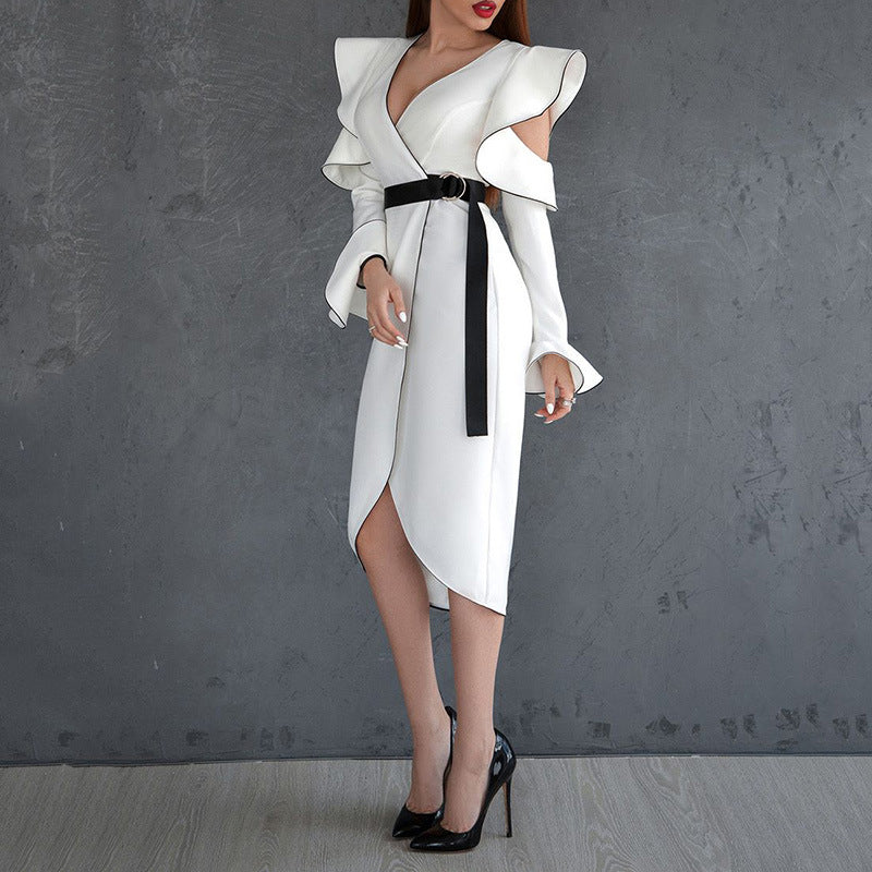 Women Sexy V Neck Bodycon Evening Dresses-Party Dresses-Free Shipping at meselling99