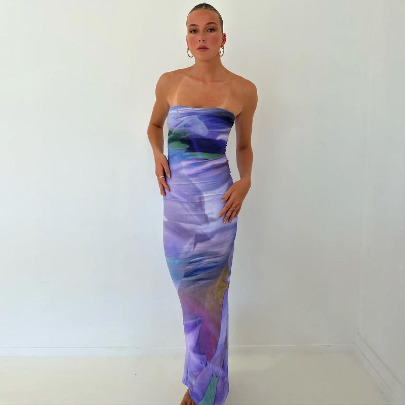 Sexy Strapless Backless Design Sheath Dresses-Dresses-Free Shipping at meselling99