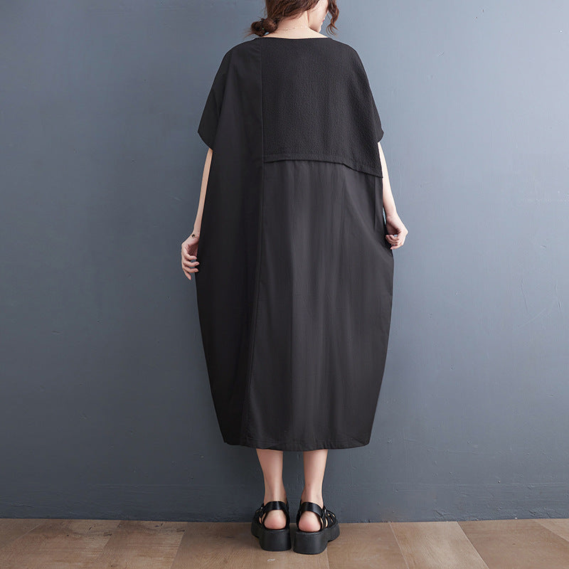 Summer Black Shirts Long Dresses-Dresses-Black-One Size-Free Shipping at meselling99