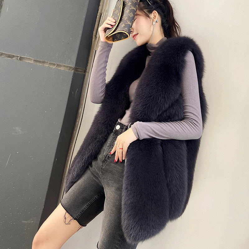 Fashion Artificial Fox Fur Vest