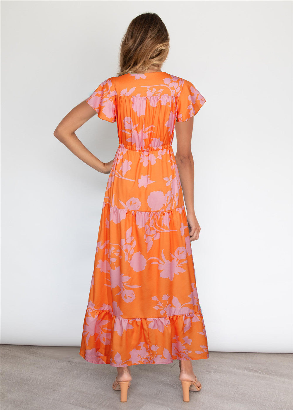 Summer Casual Foral Print Long Holiday Dresses
