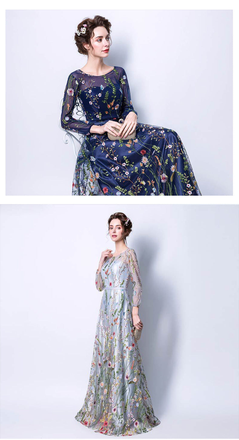 Vintage Elegant Long Sleeves Evening Dresses