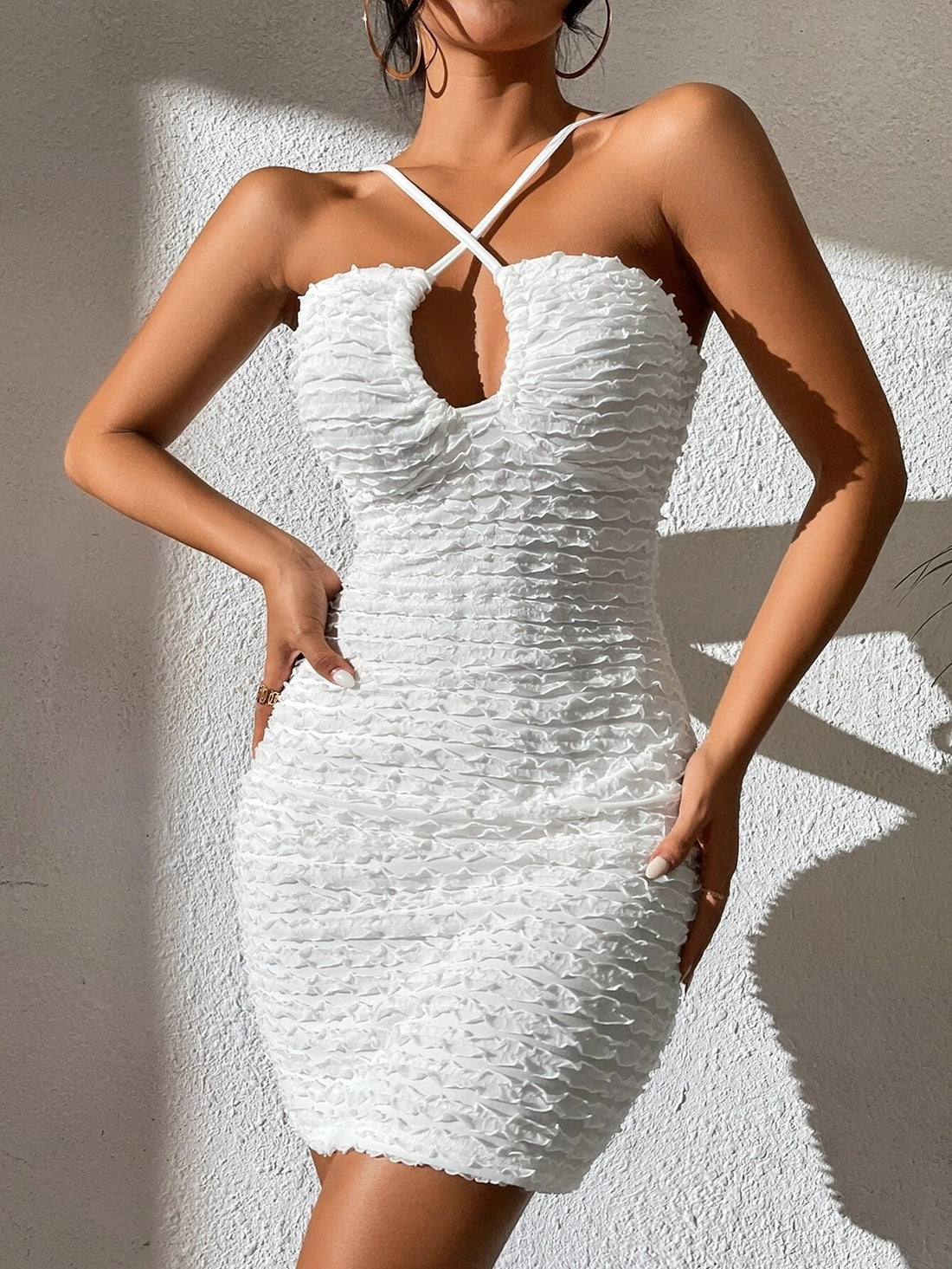 Sexy Suspender Straps Tight Mini Dresses-Dresses-Free Shipping at meselling99