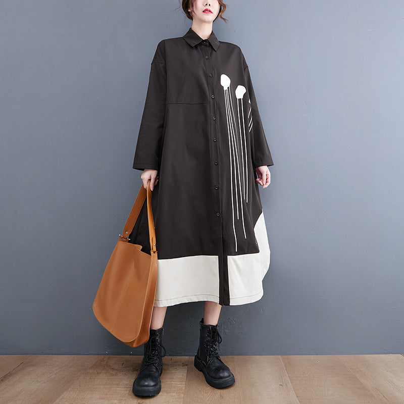 Elegant Long Sleeves Shirt Dresses for Women-Dresses-Free Shipping at meselling99