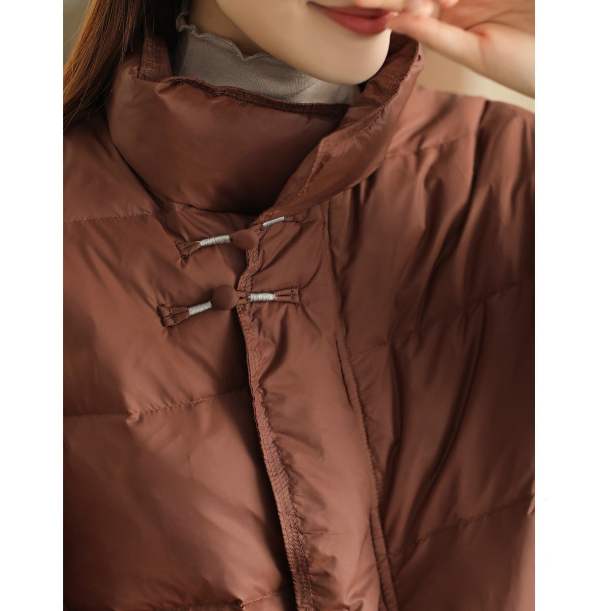 Vintage Stand Collar Winter Women Overcoat