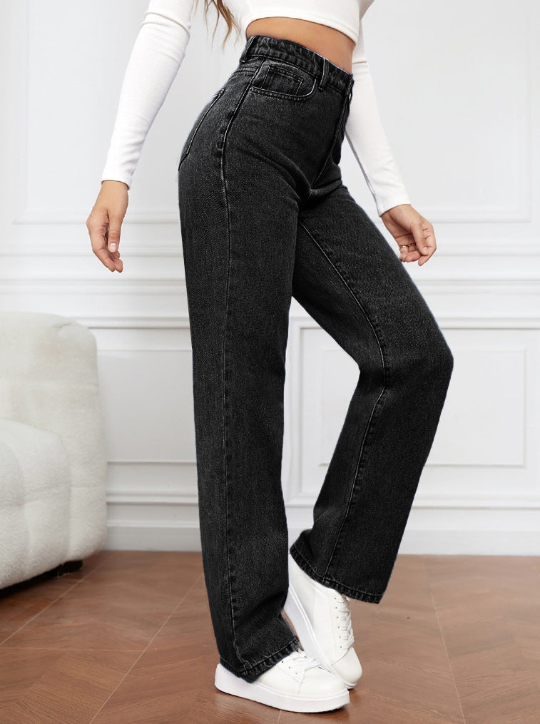 High-Waist Stretch Denim Jeans