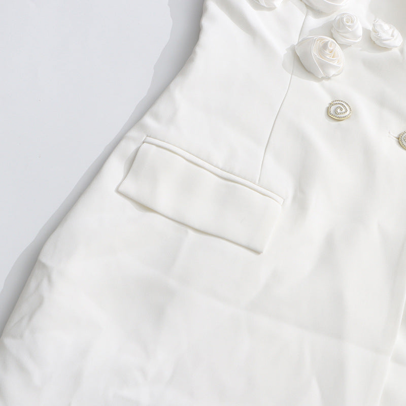 Designed Women's Fashion Floral Patchwork Sleeveless Tie-Front Vest & High-Waisted Wide-Leg Trousers Set