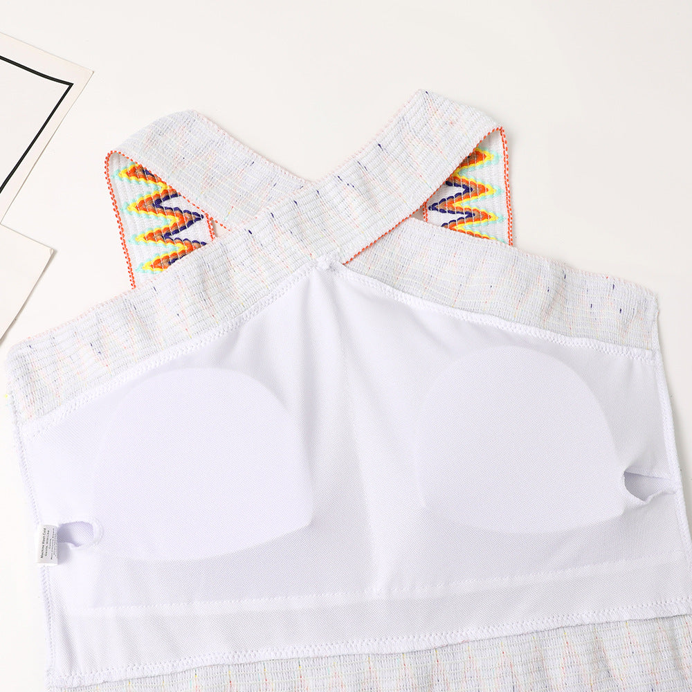 Boho Halter One Piece Women Swimwear