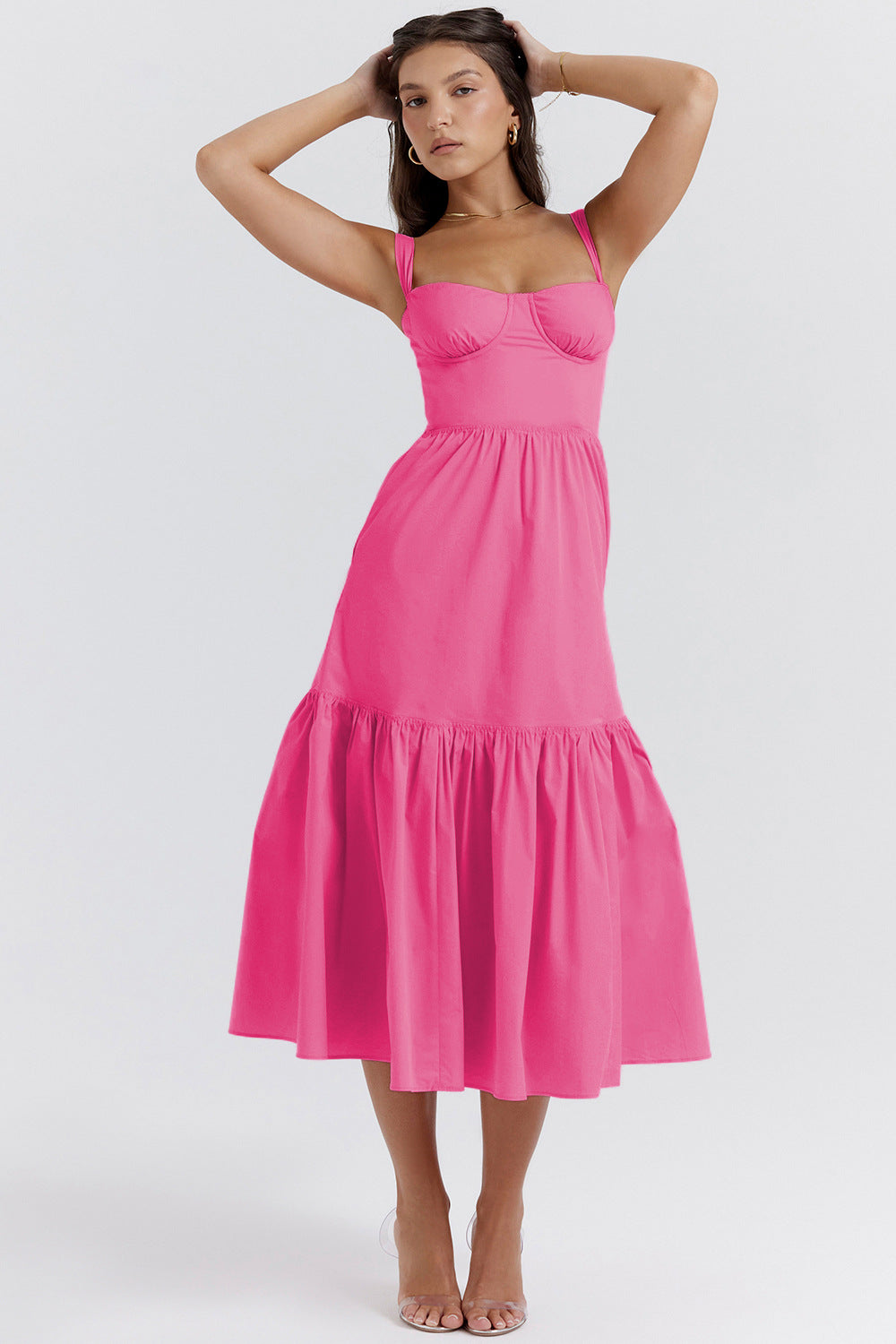 Floral Tiered A-Line Dress for Women