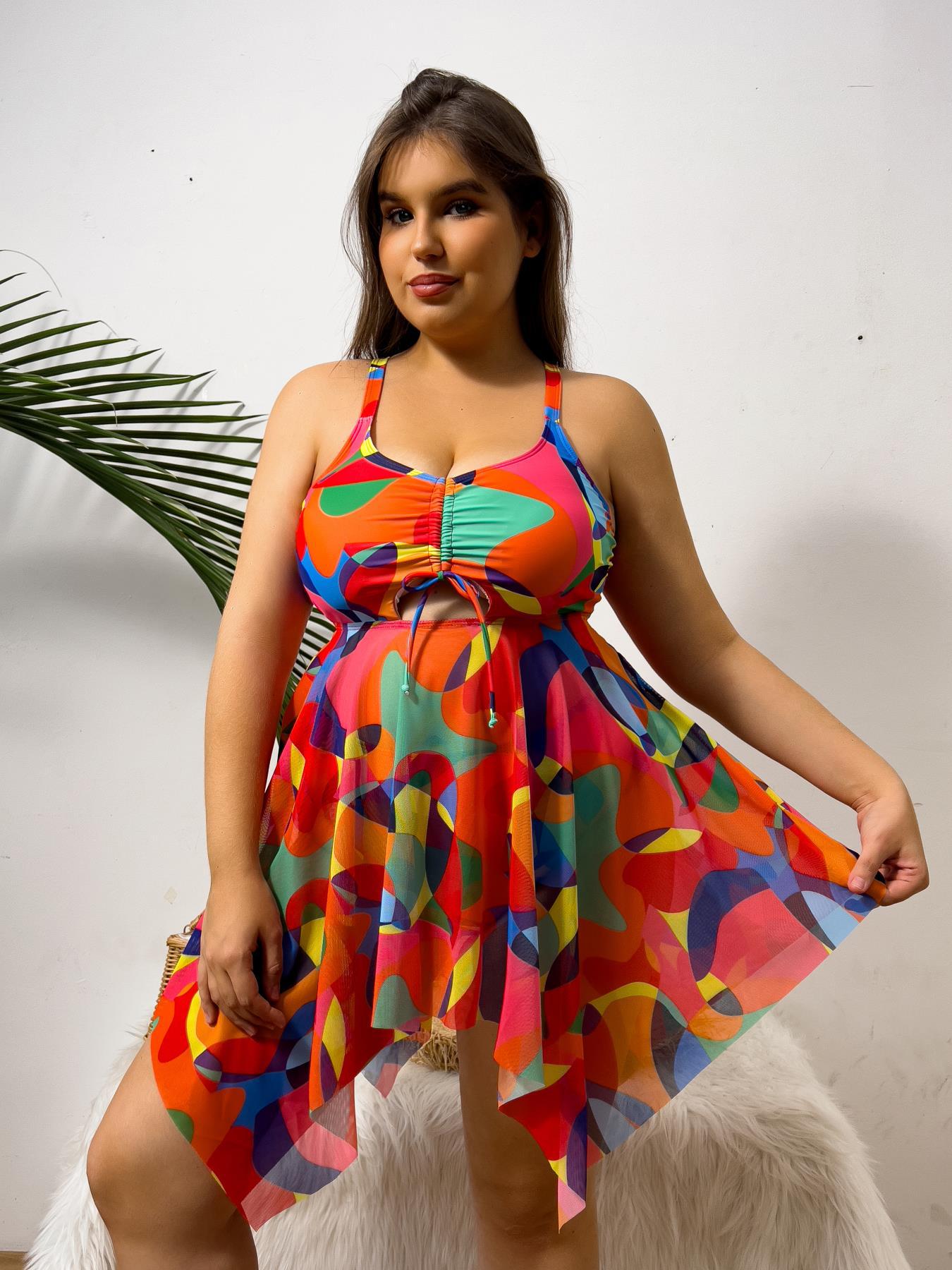 Plus Size High-Waisted Bikini  Suits