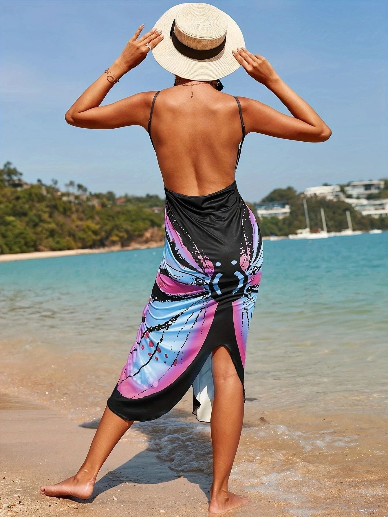 Sexy 3D Floral Butterfly Summer Beach Dresses