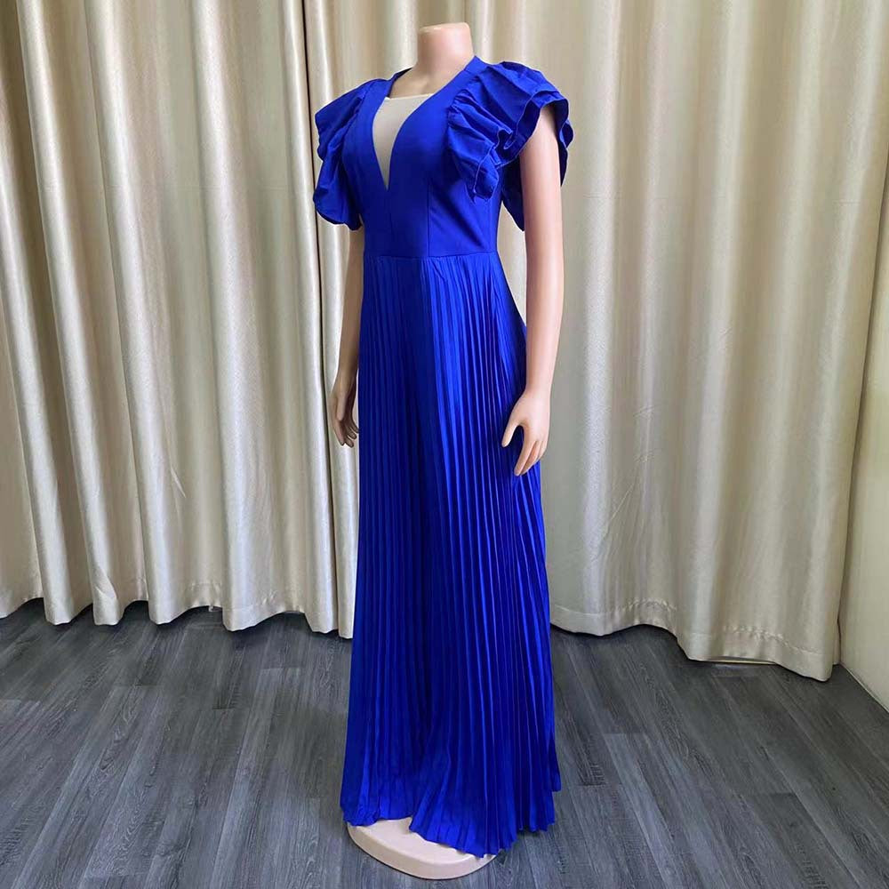 Sexy Deep V Neck Women Long Jumpsuits-Suits-Free Shipping at meselling99