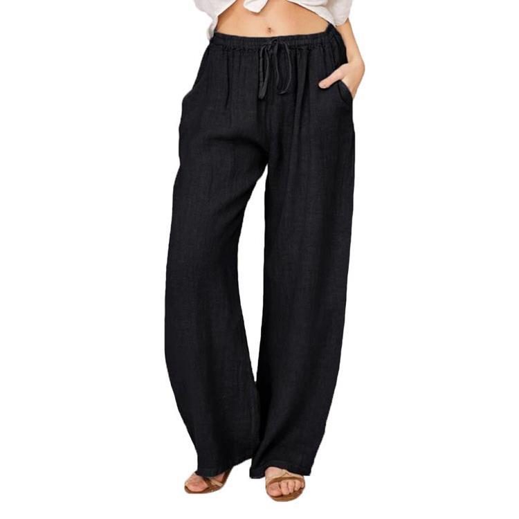 Casual Cotton Linen Plus Sizes Wide Legs Pants