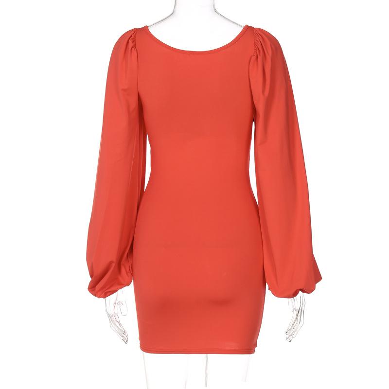 Sexy Lantern Sleeves Summer Short Dresses-Dresses-Free Shipping at meselling99