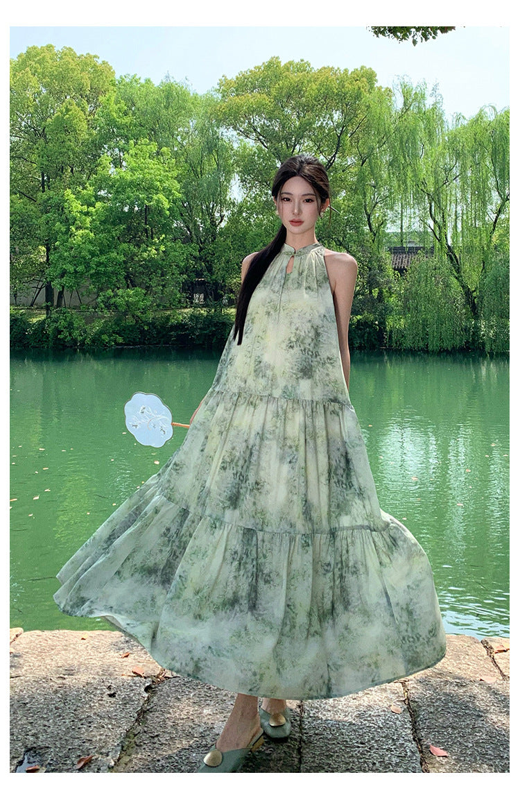 Women's Halter Neck Floral Dress