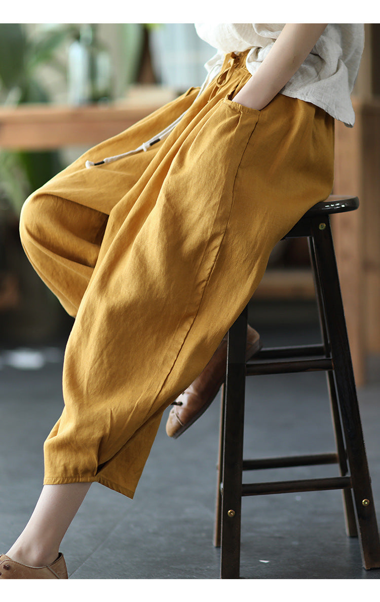 Women's Summer Vintage Linen Pants
