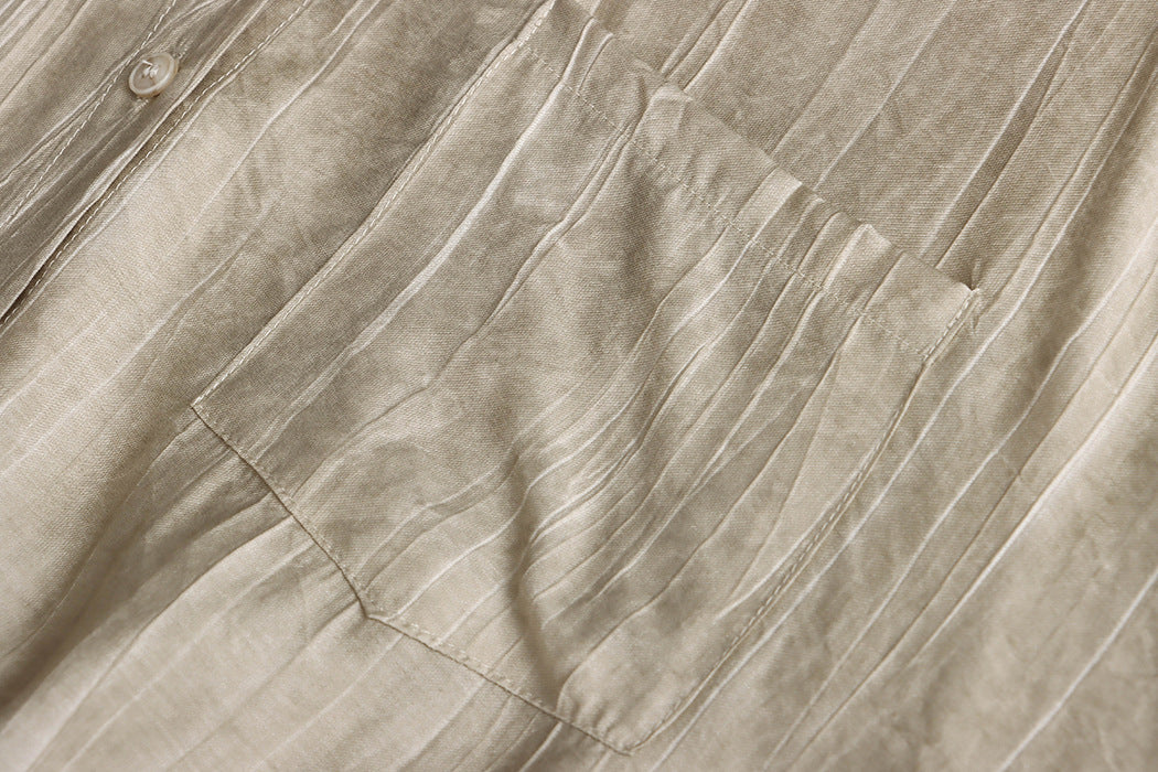 Tencel Lyocell Tie-Dye Relaxed Shirt & Culottes Two-Piece Set