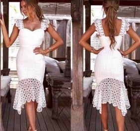 Sexy Night Party Sheath Dresses for Women-Dresses-White-S-Free Shipping at meselling99