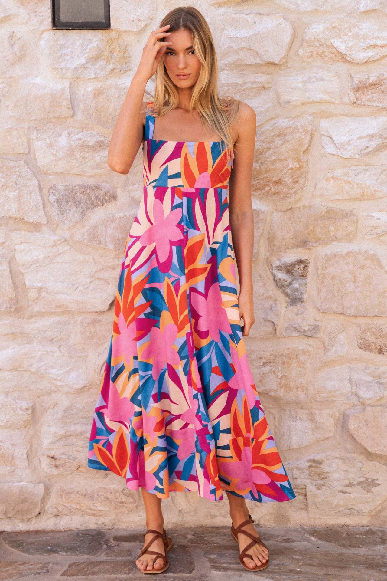 Casual Summer Floral Print Long Maxi Dresses