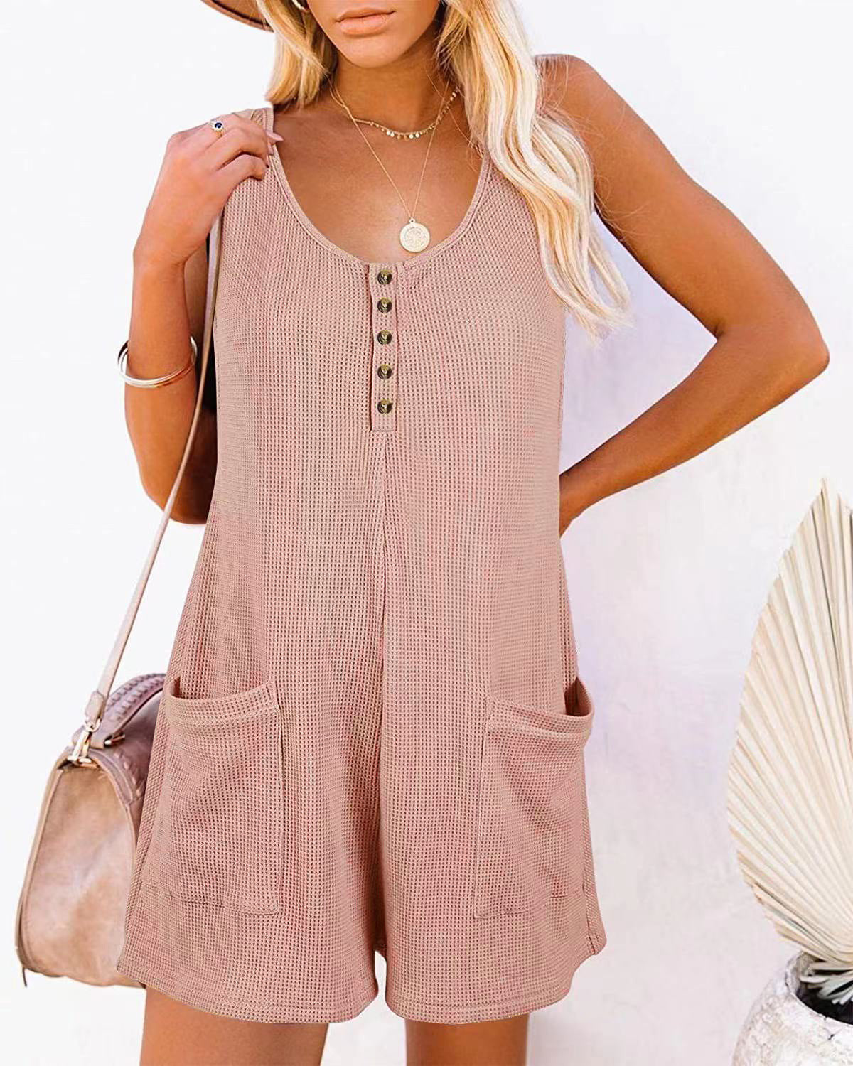 Casual Summer Sleeveless Short Jumpsuits for Women