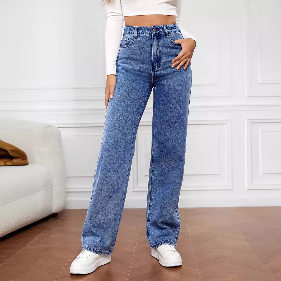 High-Waist Stretch Denim Jeans
