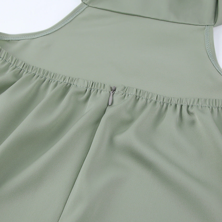 Sexy Satin Backless Long Sleeveless Party Dresses-Dresses-Free Shipping at meselling99