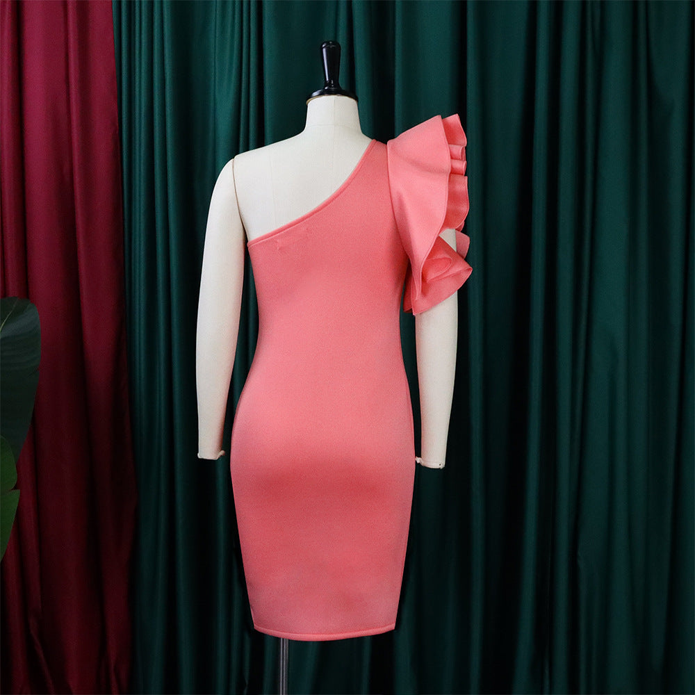 Summer One Shoulder Sexy Party Dresses for Women-Dresses-Free Shipping at meselling99