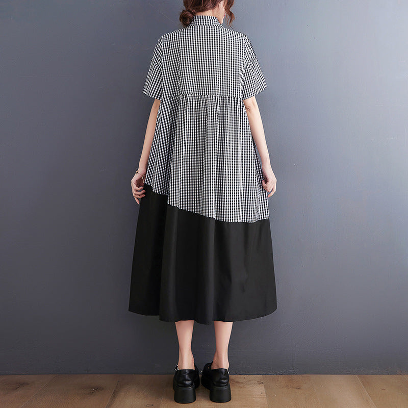 Vintage Dot Print Women Long Shirts Dresses-Dresses-Free Shipping at meselling99