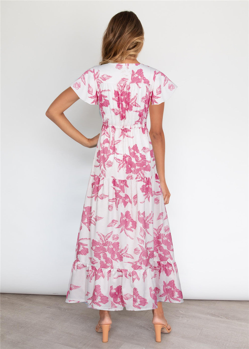 Summer Casual Foral Print Long Holiday Dresses