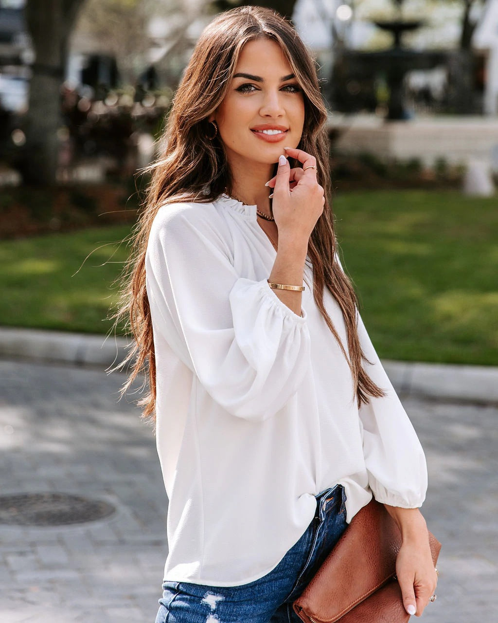 Sheer Bliss Peasant Blouse