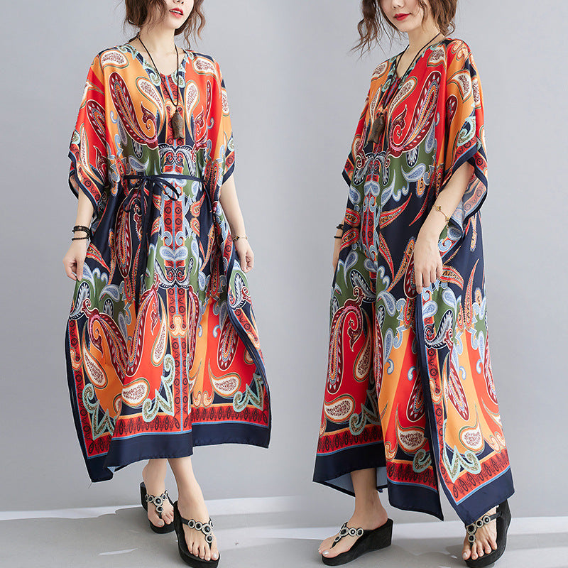 Casual Summer Plus Sizes Long Loose Dresses-Dresses-The same as picture-One Size-Free Shipping at meselling99