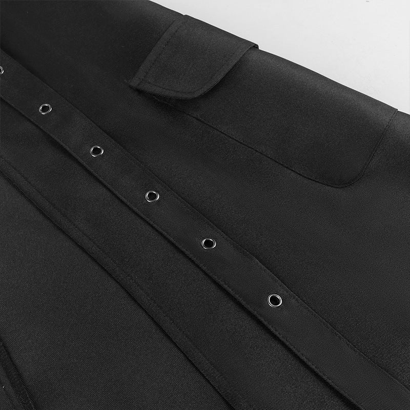 Dark Rock Punk Ashes Series Gothic Asymmetrical Skirt for Men