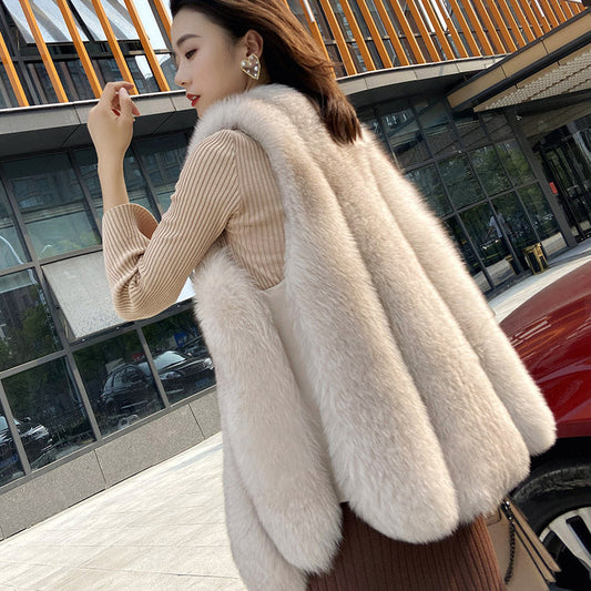 Fashion Artificial Fox Fur Vest