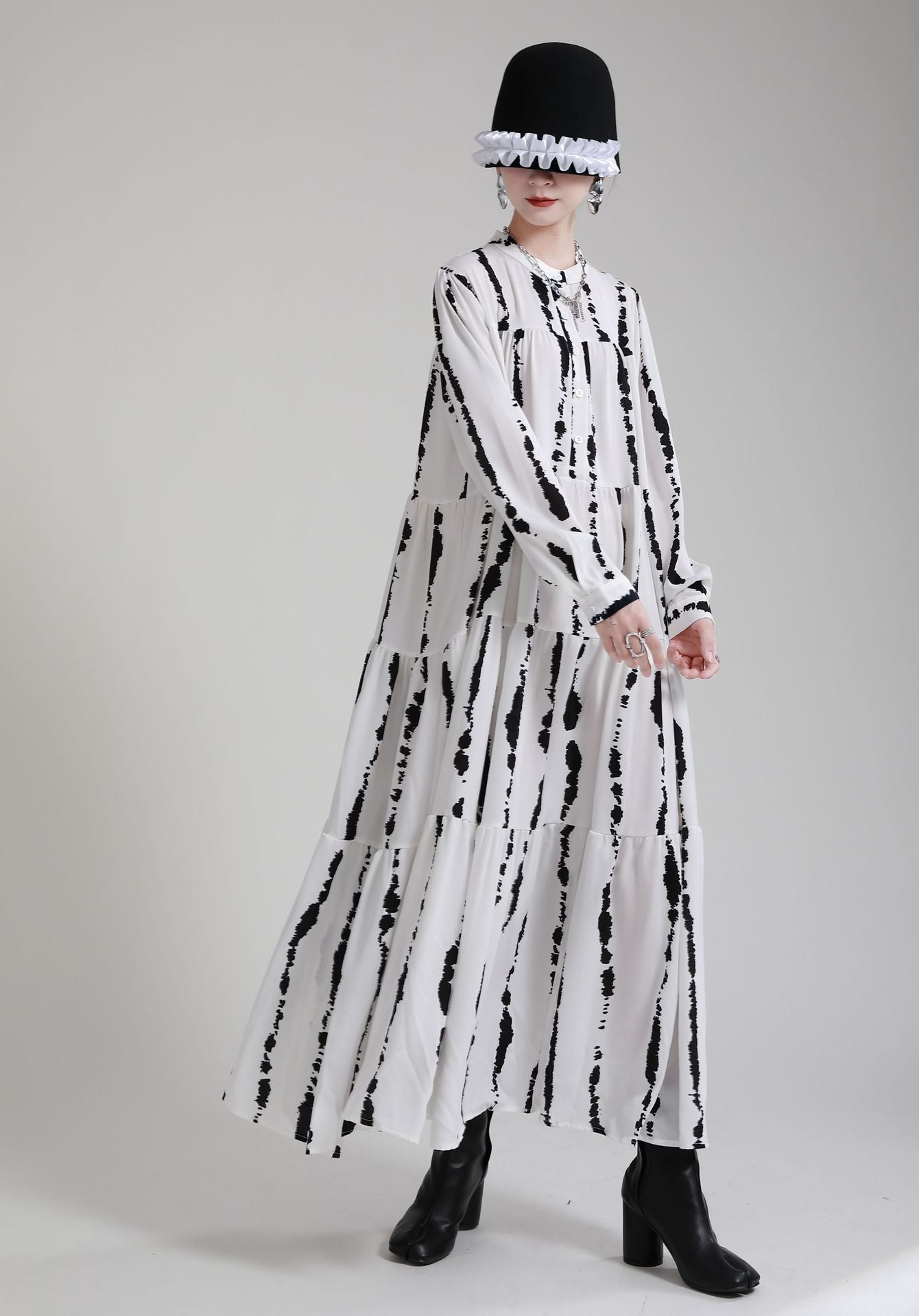 Women Long Sleeves Stand Collar Fall Cozy Dresses-Cozy Dresses-Free Shipping at meselling99