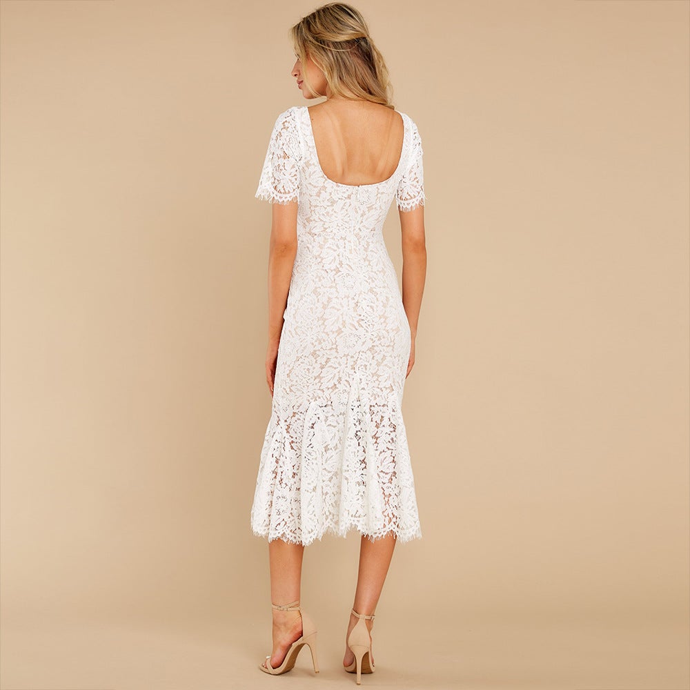 Sexy Backless Elegant Lace Dresses for Women--Free Shipping at meselling99