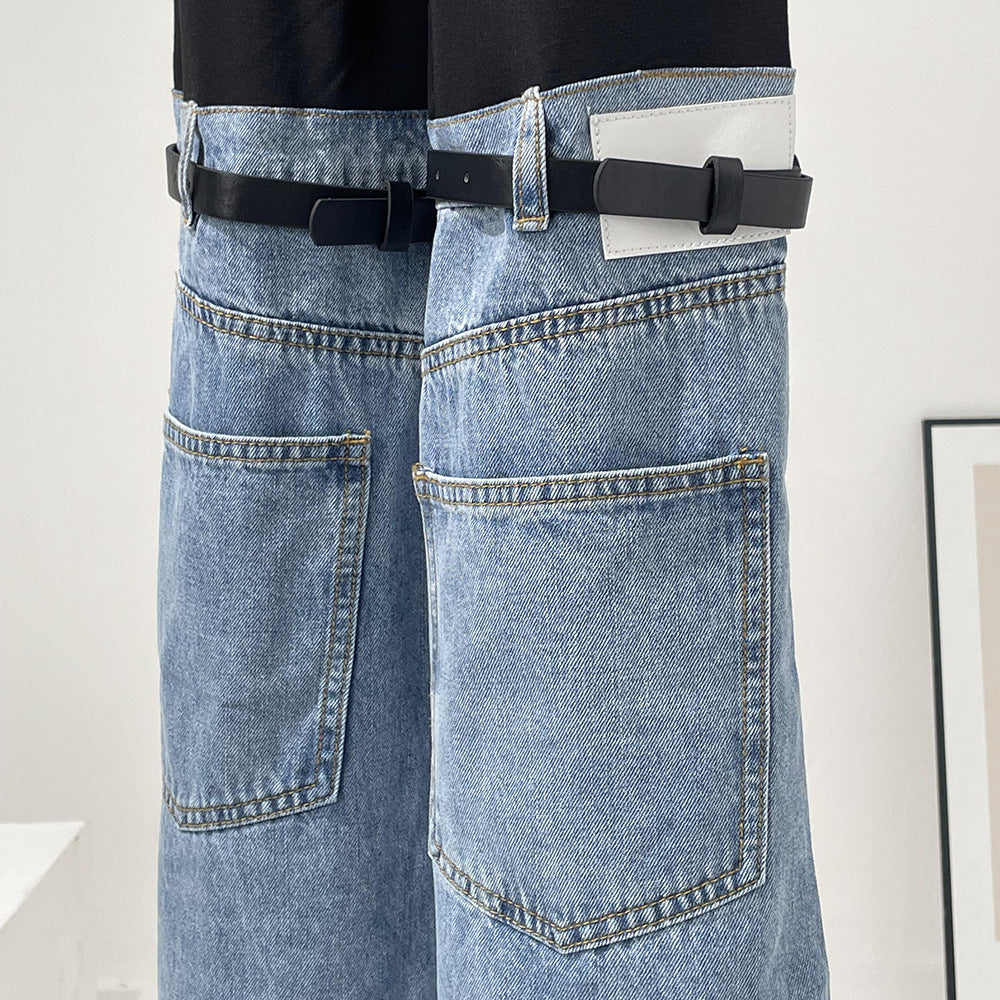 Designed Lace Up Trumpet Jeans for Women