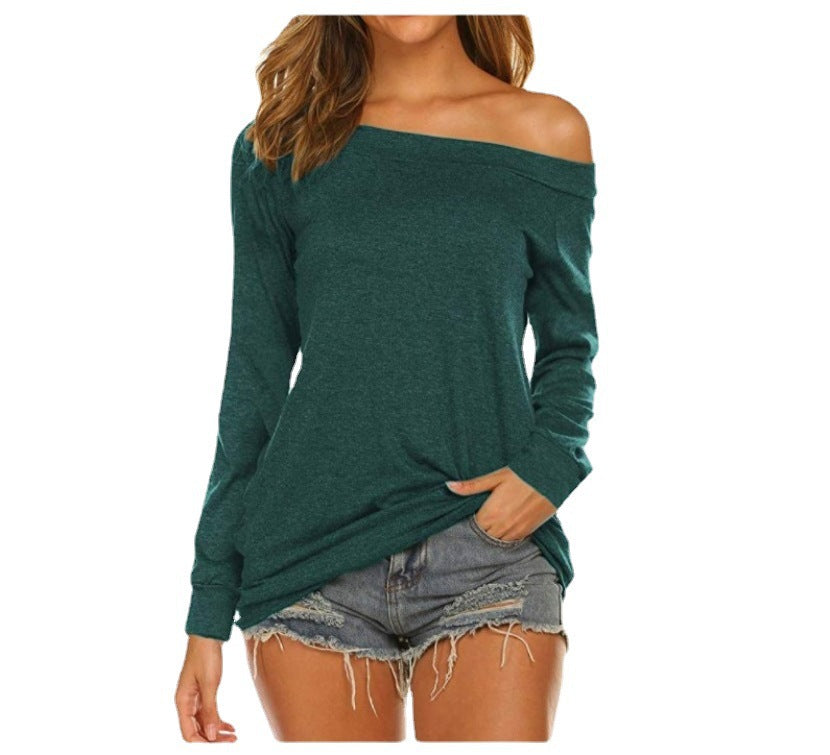 Women's Off-Shoulder Long Sleeve T-Shirt