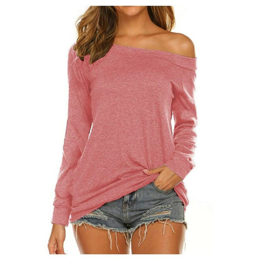 Women's Off-Shoulder Long Sleeve T-Shirt