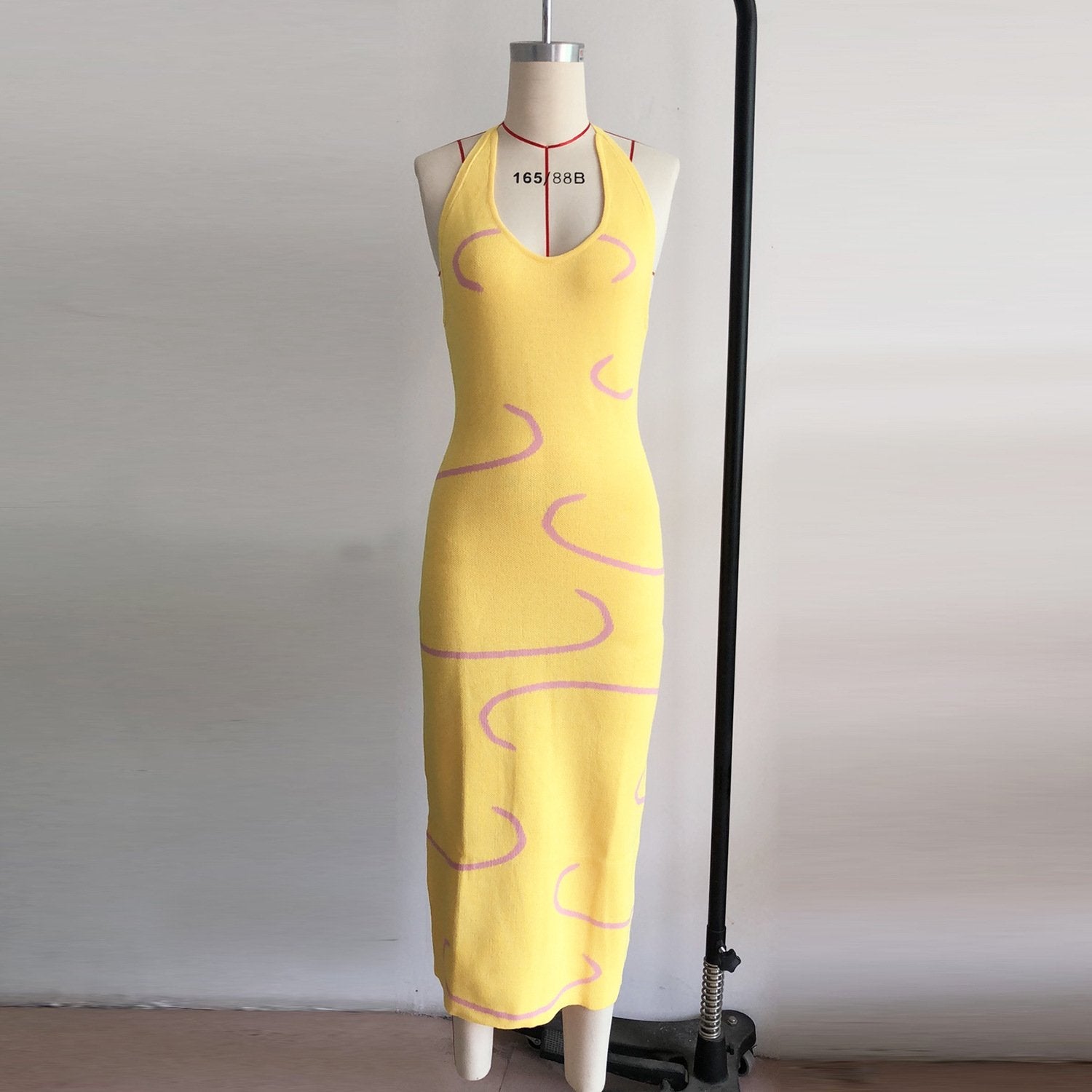 New Fashion Sexy Knitting Backless Halter Long Dresses-Sexy Dresses-Free Shipping at meselling99