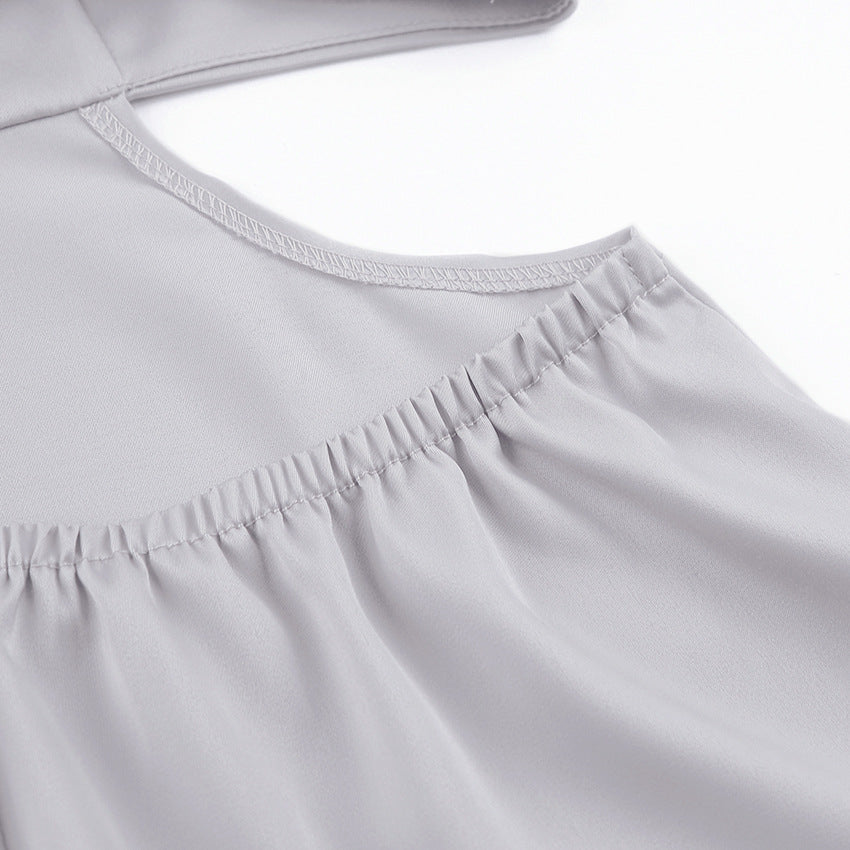 Sexy Satin Backless Long Sleeveless Party Dresses-Dresses-Free Shipping at meselling99