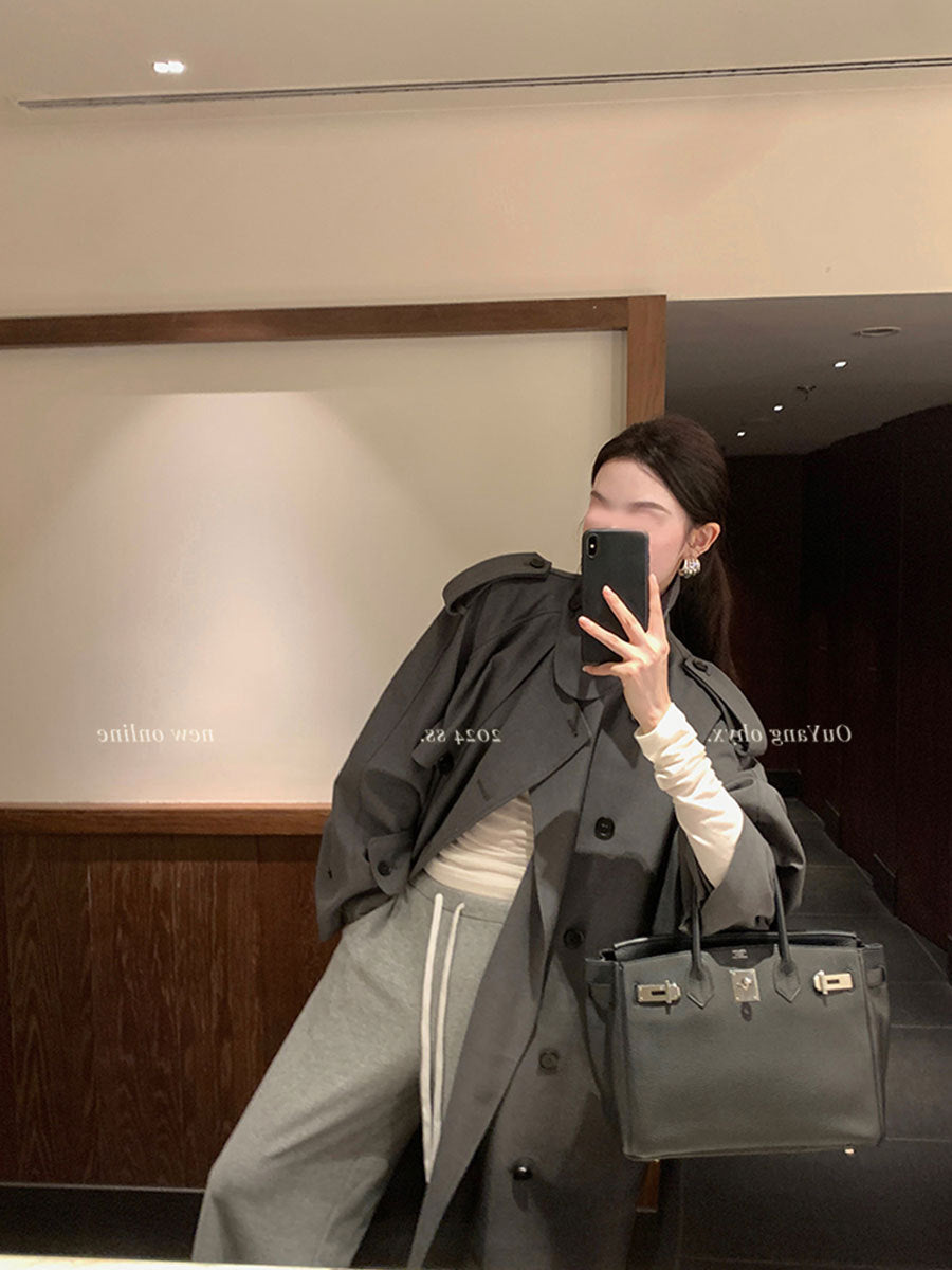 Women's Double-Breasted Trench Coat